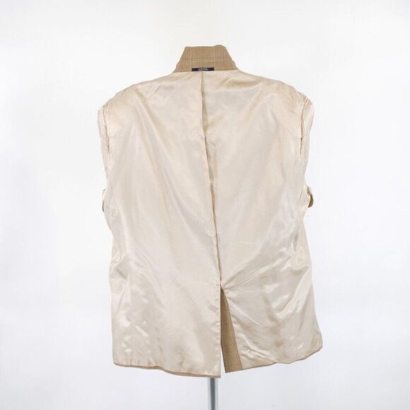 Hart Schaffner Marx Tan Basketweave Windowpane Sport Coat / Blazer 44L 2 Button‎ - Picture 13 of 13